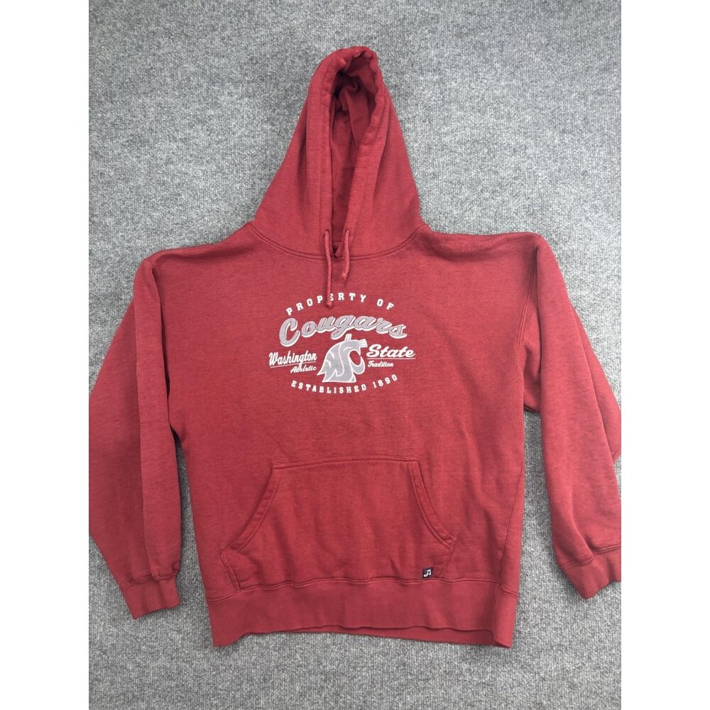 Washington State Cougars Hoodie Sweatshirt Mens Large Red NCAA College J-America